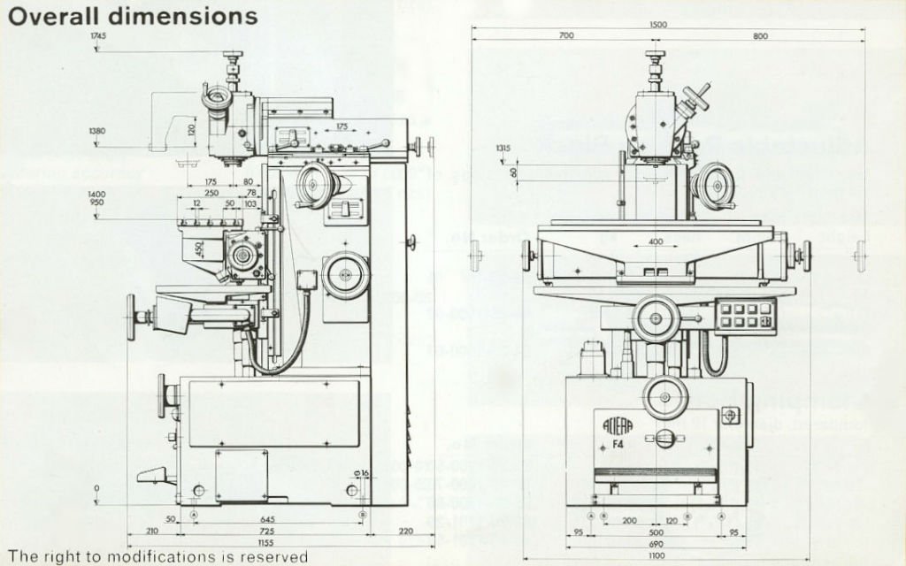 Aciera F4 Milling Machine – Anglo-Swiss Tools